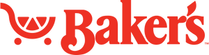 Baker's logo with a red shopping cart icon and 'Baker's' text on a white background