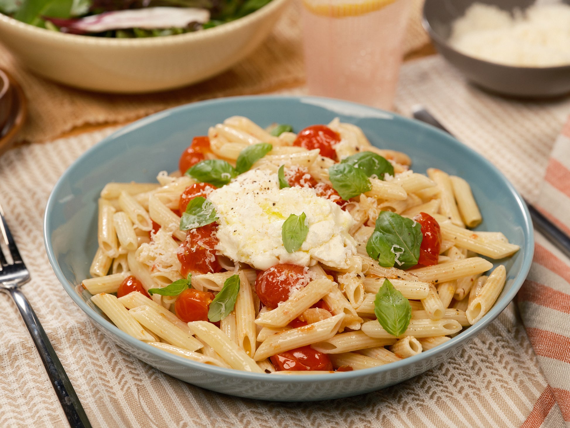 penne pasta from Carbe Diem plated