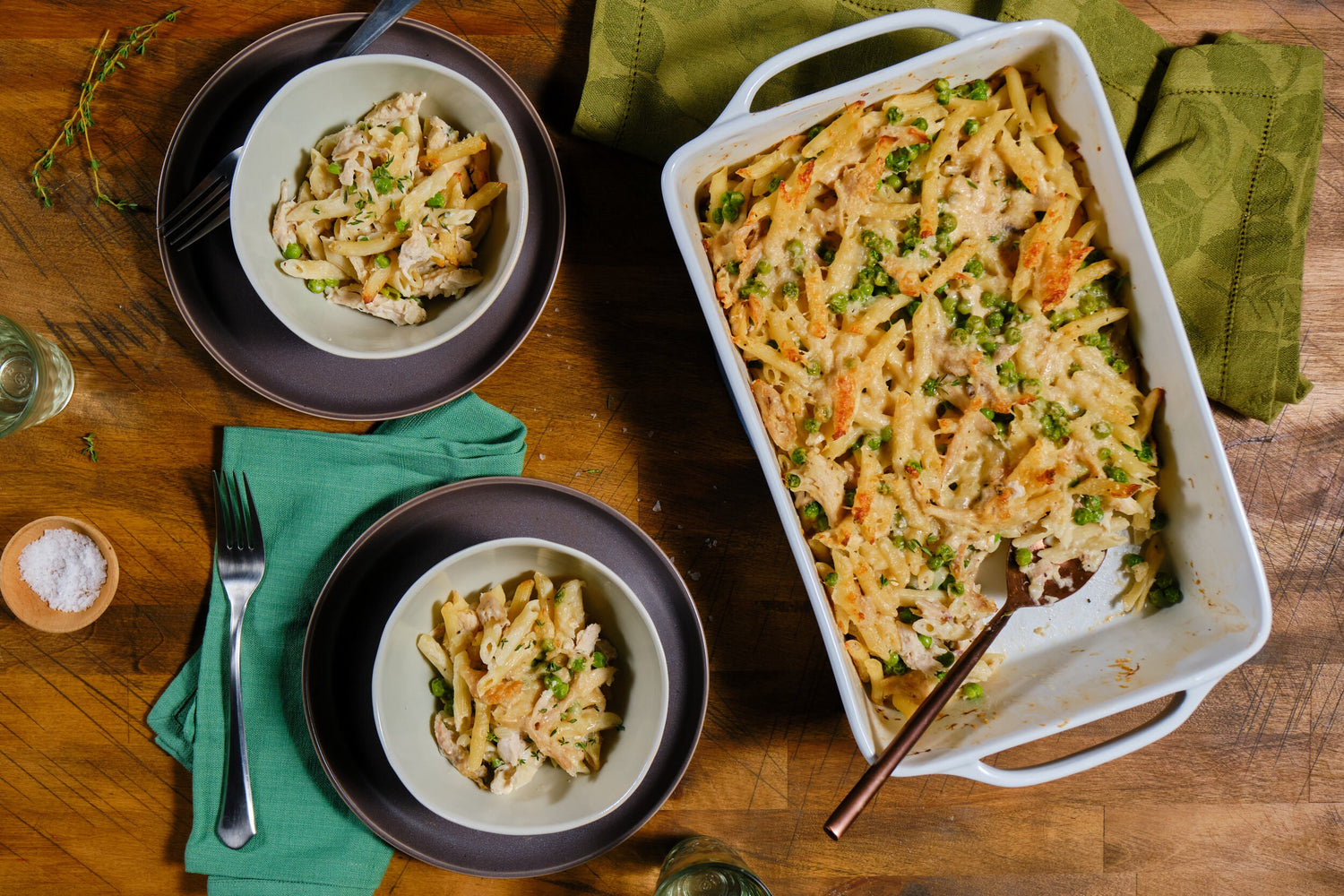 Chicken, Pea & Penne Pasta Bake