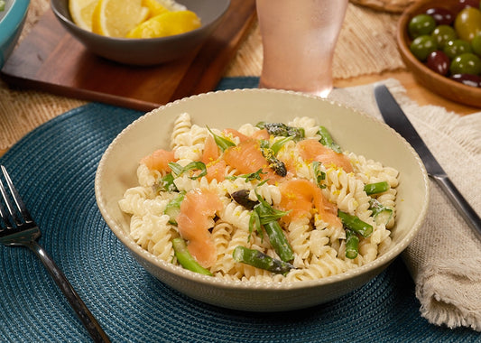 Smoked Salmon & Asparagus Rotini with Lemon Cream Sauce