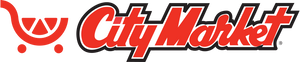City Market logo with a shopping cart icon on a white background