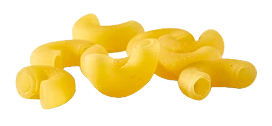 Yellow elbow pasta shells