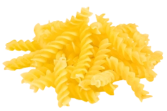 Yellow spiral rotini pasta