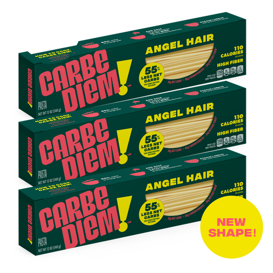 3 boxes of Carbe Diem angel hair pasta