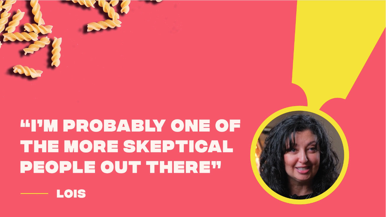 Load video: Pasta lover testimonial video