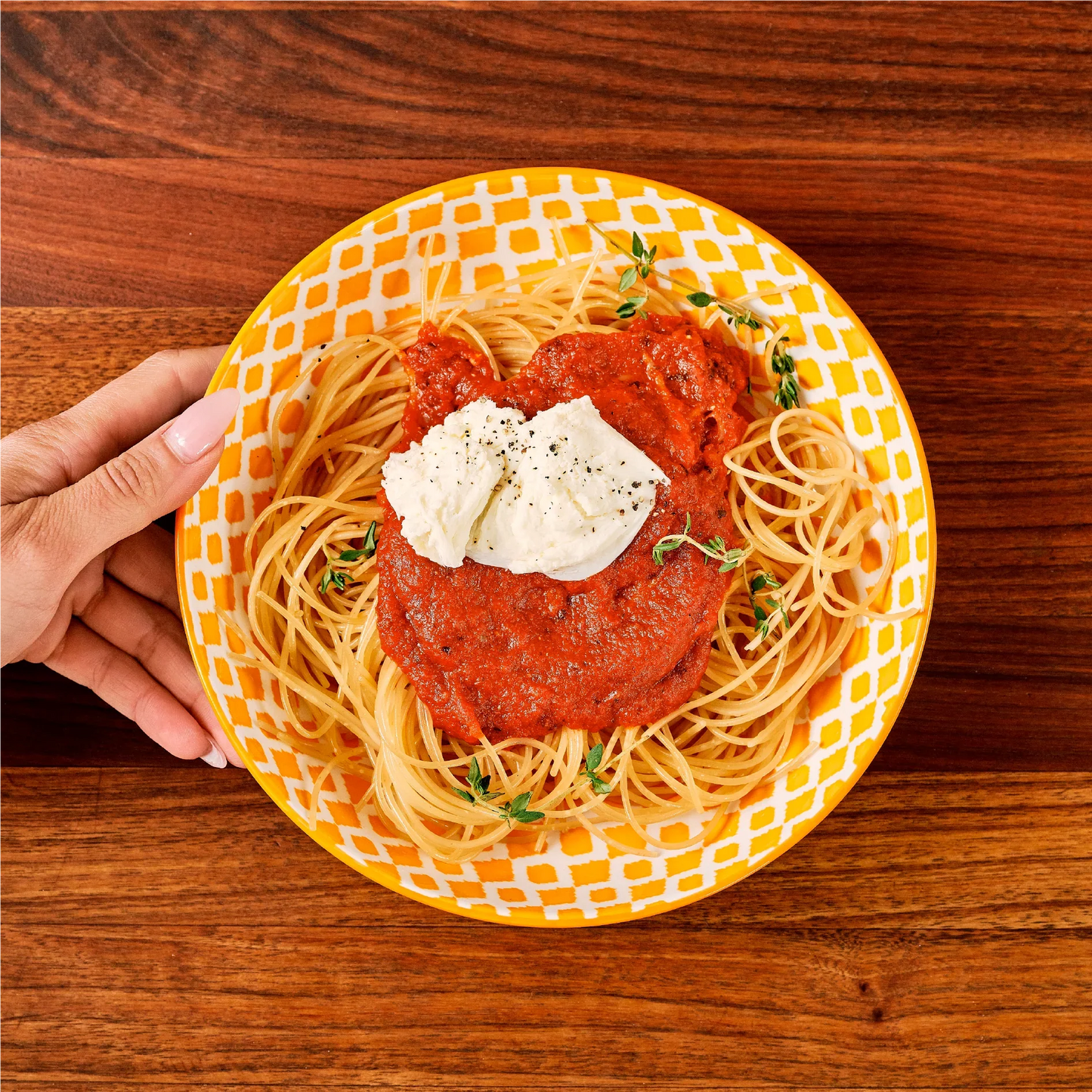 Image #2 spaghetti plated on table